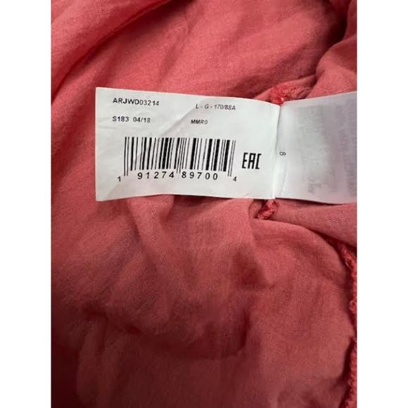 Roxy Woman's Coral Pink Spaghetti Strap Short Slip Dress Size L - Picture 9 of 9